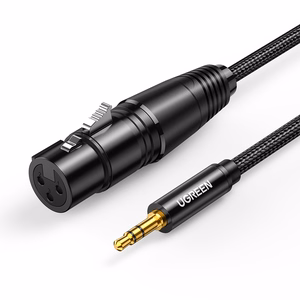 Ugreen AV182 helikaabel 3.5mm mini jack (isane) - XLR (emane) 1m - must
