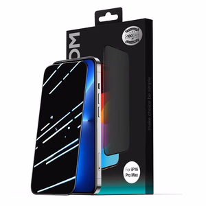 Закалённое стекло Joyroom JR-MLG0282 2.5D Dustproof Privacy с чёрной рамкой для iPhone 15 Plus/16 Plus
