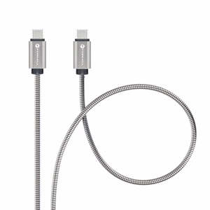 Kaabel USB C to USB C Forcell F-Energy QC4.0 PD 5A 100W E-Mark Metal 1 m C239 hõbedane
