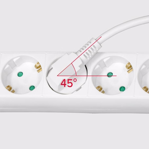 Rebel pikendusjuhe, 5 saksa tüüpi pistikupesa, 3 m, lülitiga, 3×1,5 mm, valge
