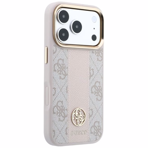 Ümbris mudelile IPHONE 18 Pro/17 Pro ühildub MagSafe'iga (Stripe Round and Classic Logos 4G) (värv: roosa)