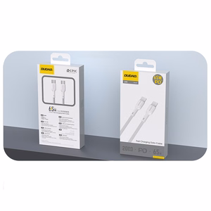 Dudao L9C 65W USB-C - USB-C Kaabel 1m - valge