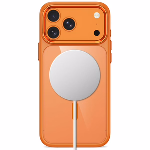 Tech-Protect Magmat MagSafe CC ümbris mudelile iPhone 17 Pro / 18 Pro – oranž ja läbipaistev