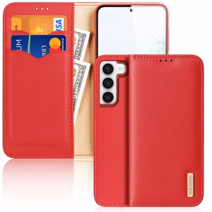 Dux Ducis Hivo чехол Samsung Galaxy S23+ флип-чехол кошелёк подставка RFID блокировка красный