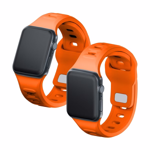 3mk silikoonrihm Apple Watchile, 38/40/41/42 mm, oranž, väike suurus