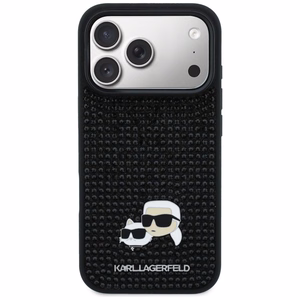 Karl Lagerfeld Strasskivide Karl&Choupette Pin Case iPhone 17 Pro jaoks - must