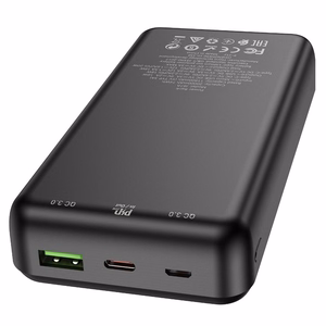 External battery Akupank Hoco J87A Type-C PD 20W+Quick Charge 3.0 20000mAh must