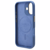 Guess 4G Logo Plate MagSafe Ümbris jaoks iPhone 16 Plus - sinine