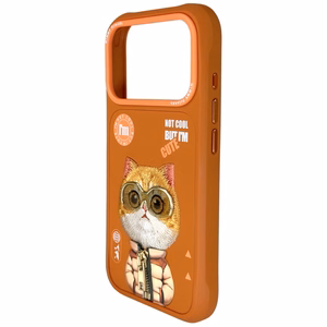 Чехол Nimmy Cool&Cute 2.0 Cat для iPhone 17 Pro - оранжевый