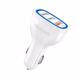Dudao car laadija quick charge Quick Charge 3.0 QC3.0 2.4A 18W 3x USB valge (R7S valge)