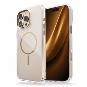 Clear Thin Mag ümbris for iPhone 16 Pro Max 6,9" kuldne