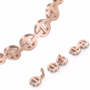 Bracelet loop jaoks Apple Watch 42/44/45 design 3 rose kuldne