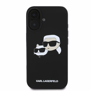 Karl Lagerfeld Silicone Nauble Heads Print MagSafe Ümbris jaoks iPhone 16 - must