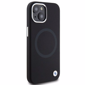 BMW Signature Liquid Silicone MagSafe ümbris jaoks iPhone 15 - must