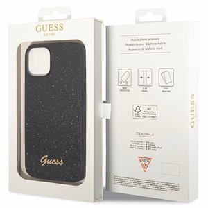 Guess Glitter Script ümbris iPhone 14 Plus'ile - must