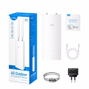 Cudy LT500 juhtmevaba ruuter Fast Ethernet kahesageduslik (2.4 GHz / 5 GHz) 4G valge