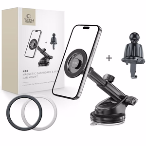 Tech-Protect N58 Magnetic MagSafe Car Hoidja jaoks Cockpit, Windshield or Air Vent Kinnitus - must
