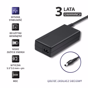 Qoltec 50089.90W toiteadapter siseruumi must