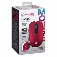 MOUSE DEFENDER GASSA MM-105 RF SILENT punane