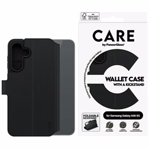 CARE by PanzerGlass Feature Wallet Kickstand Ümbris jaoks Samsung Galaxy A56 5G - Must