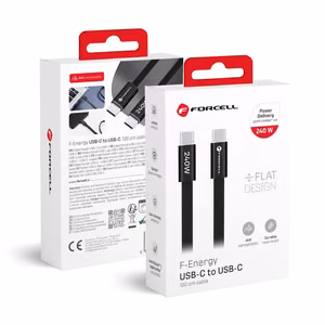 Kaabel USB C USB C Forcell F-Energy QC4.0 PD 5A 240W Cafule Flat 1,2 m CCFN23 must