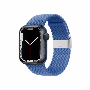 Crong Wave Band punutud rihm Apple Watch 44 / 45 / 46 / 49 mm kellale, sinine