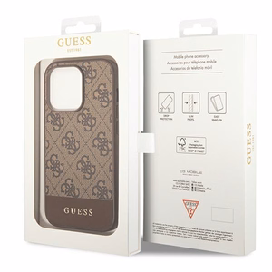 Guess GUHCP14LG4GLBR iPhone 14 Pro 6.1" pruun/pruun kõva korpus 4G Stripe Collection