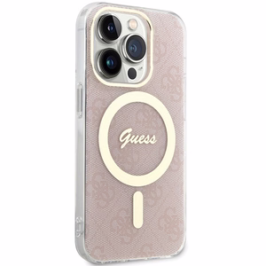 Guess IML 4G MagSafe ümbris jaoks iPhone 15 Pro - roosa
