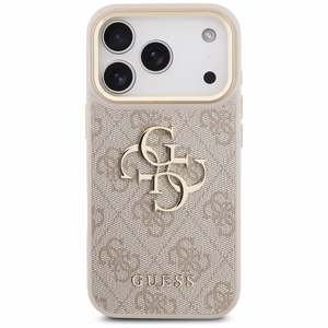 Guess 4G Big 4G Classic Logo Big Strap Metal Buttons чехол iPhone 17 Pro розовый