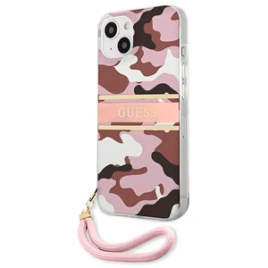 Guess GUHCP13SKCABPI iPhone 13 mini 5.4" pink/pink hardcase Camo Strap Collection