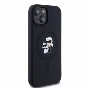 Karl Lagerfeld Silicone Karl&Choupette MagSafe ümbris jaoks iPhone 15 Plus / 14 Plus - must