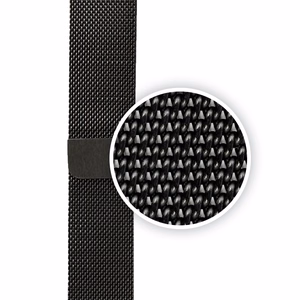 Crong Milano Steel roostevabast terasest rihm Apple Watch 44 / 45 / 46 / 49 mm kellale, must