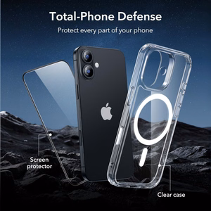 ESR Classic Hybrid MagSafe + набор закаленного стекла для iPhone 17 - прозрачный