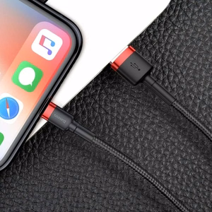 Baseus Cafule USB Lightning Cable 1,5A 2m (Must+Punane)