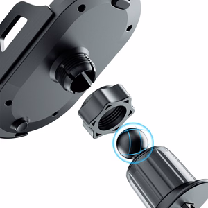 Dudao F2+ smartphone hoidja jaoks air vent, clamp - must