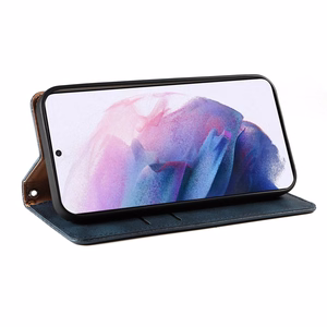 Magnet rihmaga ümbris Samsung Galaxy S22 + (S22 Plus) ümbris rahakott + Mini Lanyard ripats sinine