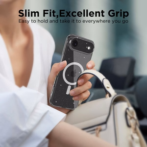 Tech-Protect FlexAir MagSafe Ümbris jaoks iPhone 17 Air - Clear Glitter