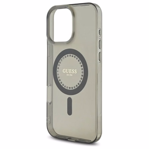Guess IML Rhinestones MagSafe Ümbris jaoks iPhone 16 Pro Max - Must
