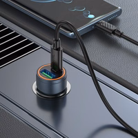 Car Laadija Hoco Z57A 30W USB-C/USB-A + USB-C to USB-C Kaabel 1.0m hall