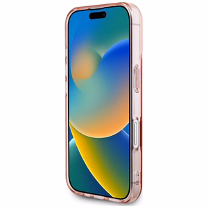 Karl Lagerfeld IML Rhinestones Logo iPhone 16 Ümbris - Roosa