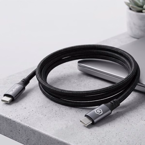 Blavec Zumi punutud kaabel Type C - Type C PD 60W 3A LCD-ekraaniga 1m Apple CarPlay/Android Auto must