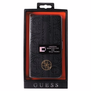 Guess 4G Heritage Book universaalne L 4.6" - 5.2" ümbris must