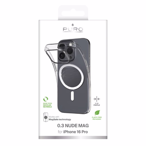 Puro 03 Mag MagSafe Silicone Ümbris jaoks iPhone 16 Pro - Läbipaistev