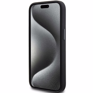 Karl Lagerfeld Silicone Choupette Metal Pin чехол для iPhone 15 Plus / 14 Plus - чёрный