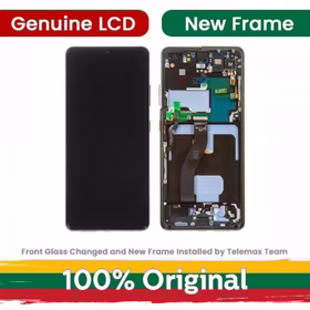 LCD Ekraan Ühildub Samsung G998 S21 Ultra koos Frame / Phantom Hõbedane / (Renewed: Telemax)