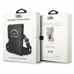 KARL LAGERFELD universal bag jaoks mobile KLWBSARSGK (Embossed RSG) must