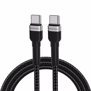 Wozinsky WNBCC2 USB-C / USB-C PD 65W kaabel 2 m - must