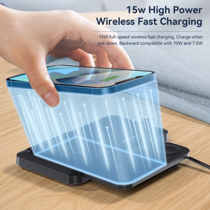Беспроводное зарядное устройство Essager "JG 4in1" чёрный 15W (iPhone / Apple Watch / Airpods / Pencil)