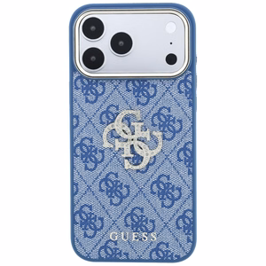 Guess 4G & Big Strass Logo ümbris iPhone 18 Pro / 17 Pro jaoks, sinine