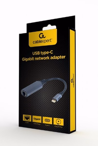 Gembird A-USB3C-LAN-01 sülearvuti dokk/pordikordisti USB 3.2 Gen 1 (3.1 Gen 1) Type-C must, hall
